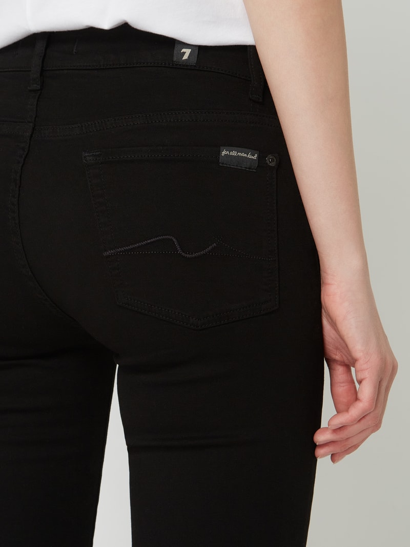 Slim Fit Jeans mit Lyocell-Anteil Modell 'Roxanne' in schwarz