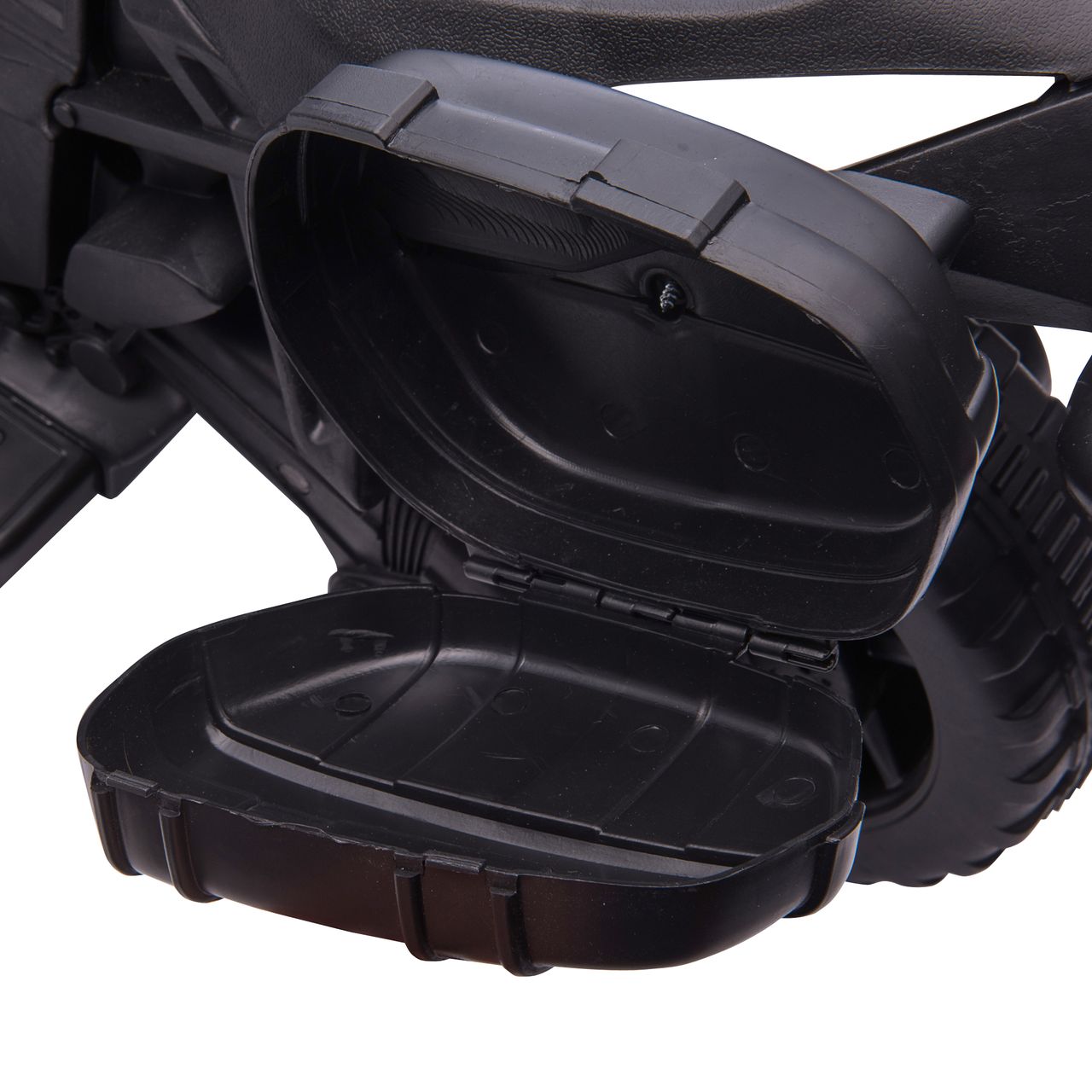 HOMCOM Elektromotorrad Kinderelektroauto Elektro-Kindermotorrad Kinderfahrzeug 6V LED-Licht simuliertes Motorgeräusch Metall PP Schwarz Weiß 88,5x 42,5x49 cm