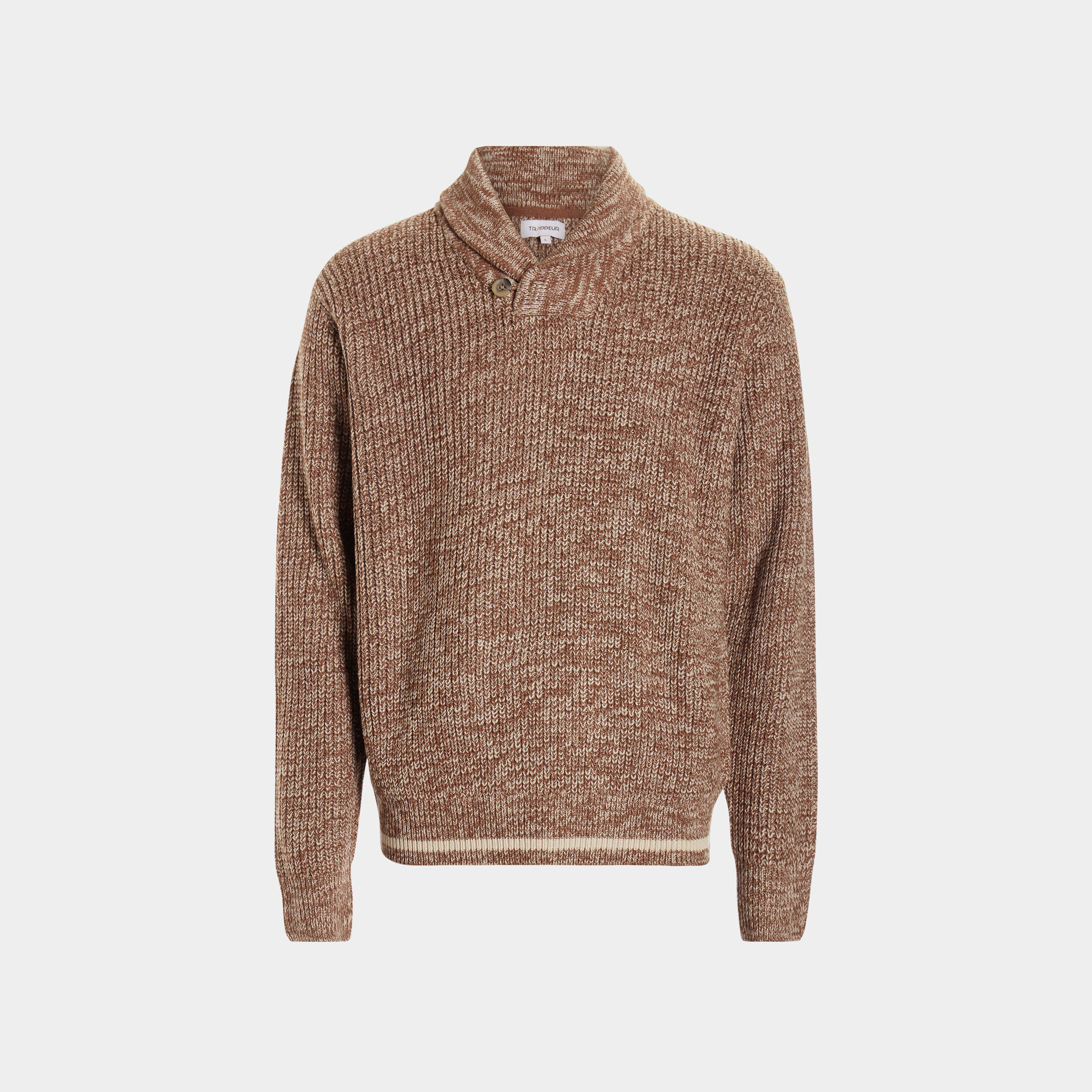 Pull manches longues taupe homme | La Halle