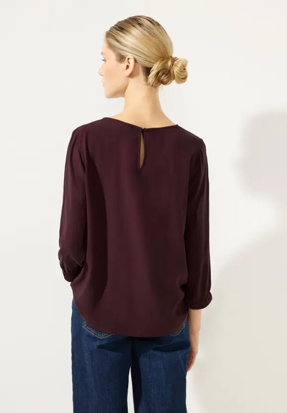 Street One Unifarbene Bluse mit Falten