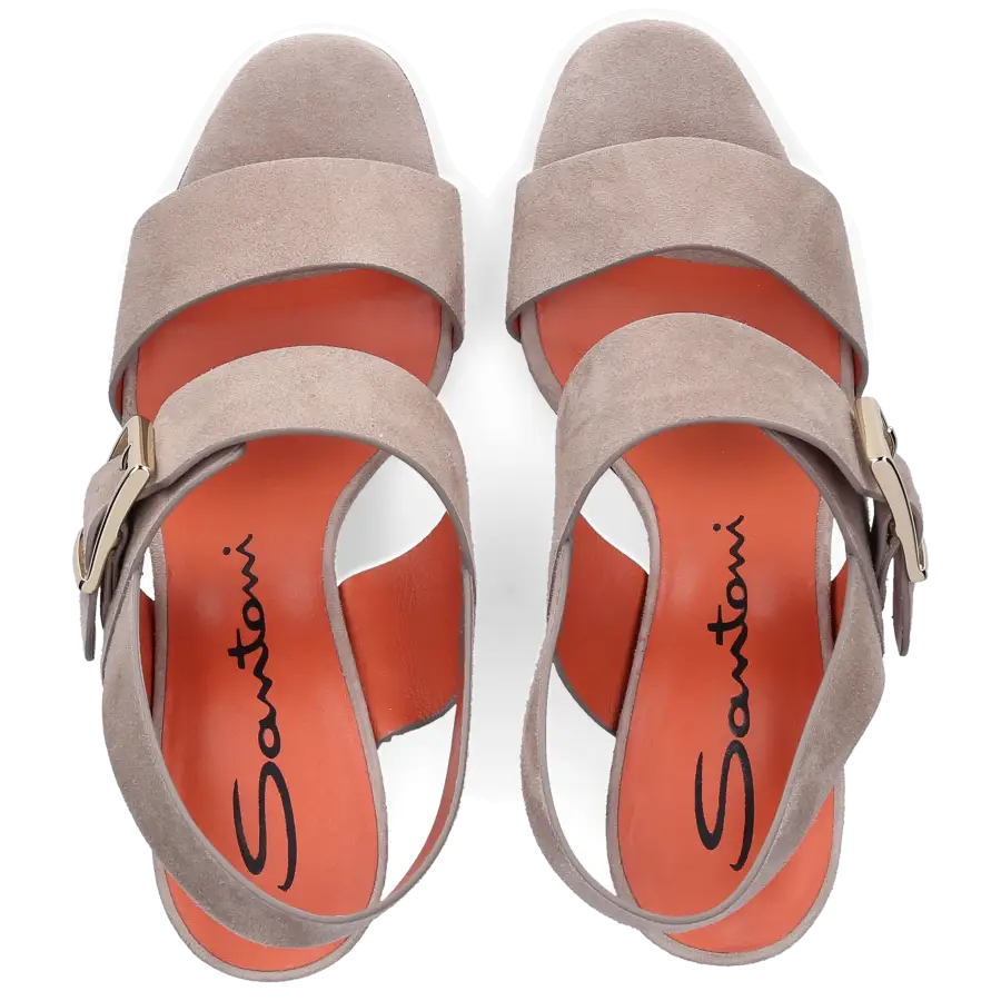 Santoni - Sandalen 58733 Veloursleder grau - grau