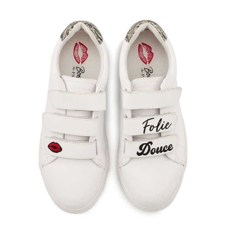Baskets en cuir Edith folie douce
