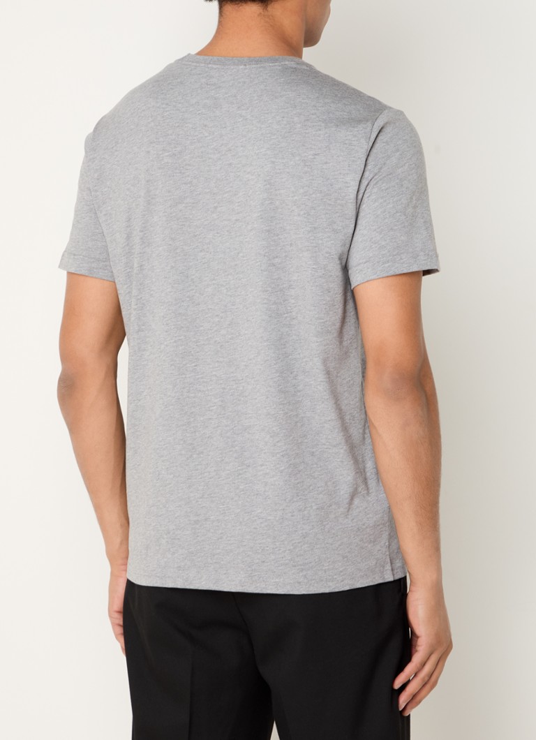 T-shirt Fred Perry in tessuto mélange con logo ricamato