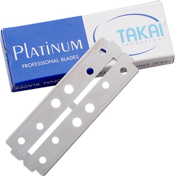 Takai Platinum-Doppelklingen Packung mit 10 Stück Rasierklingen