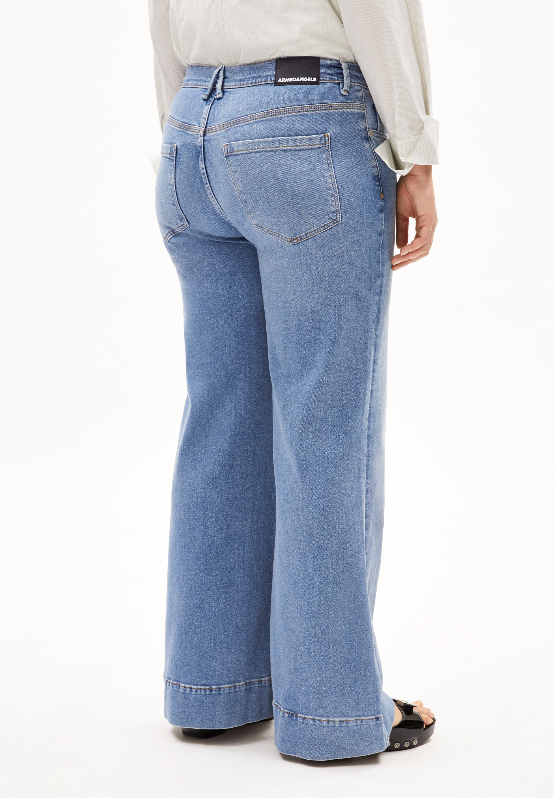Wide Leg High Waist aus recyceltem Baumwoll Mix