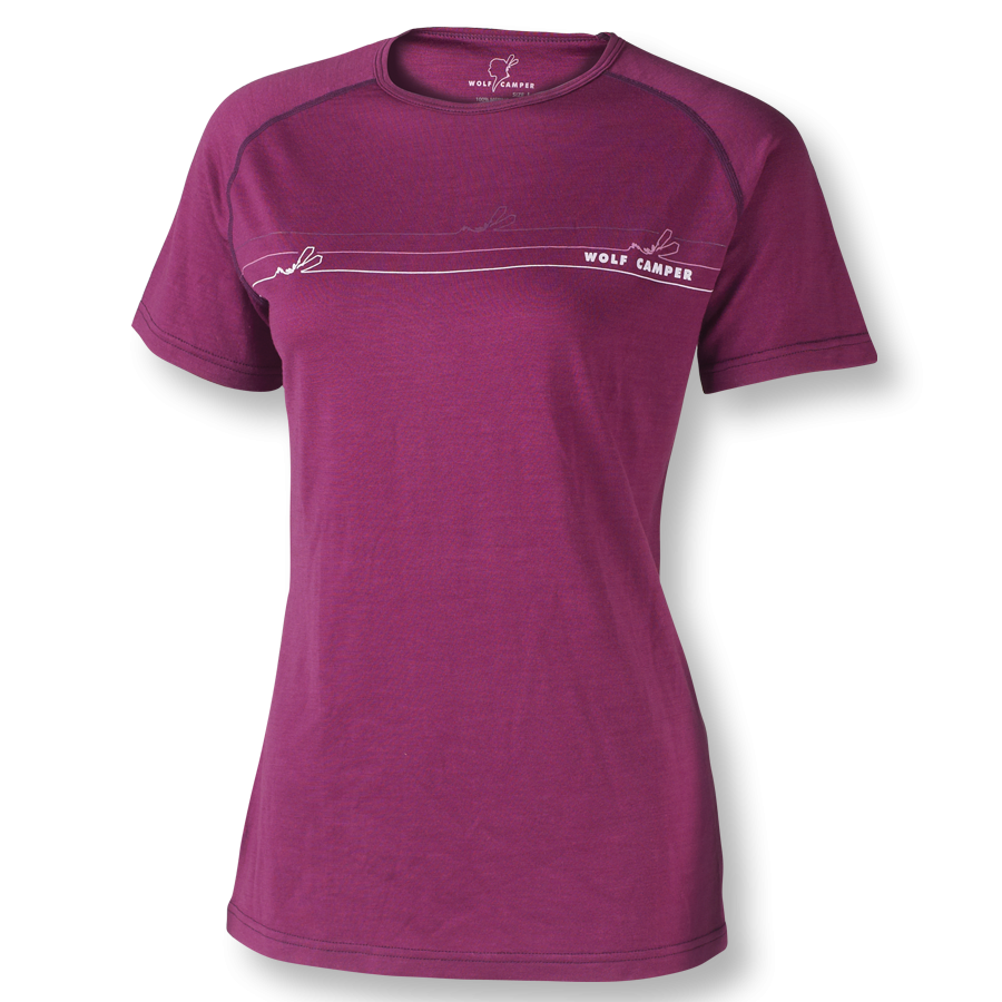 Wolf Camper Freedom Light Blue Damen T-Shirt