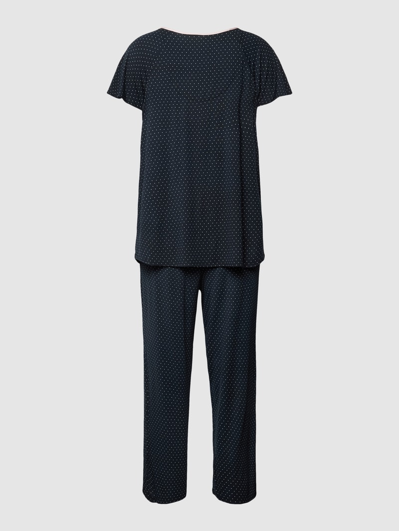 Pyjama mit Allover-Muster in schwarz