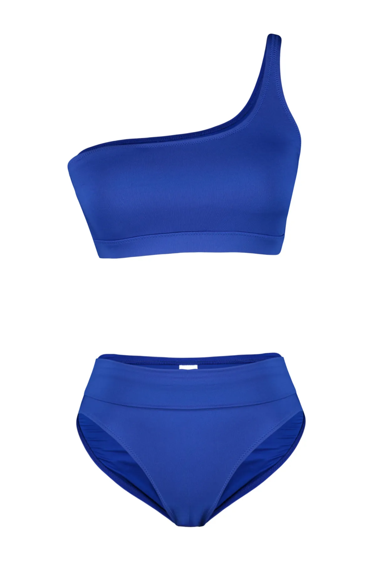 Trendyol Collection  Saks Single Shoulder High Waist Regular Bikini-Set TBESS24BT00126