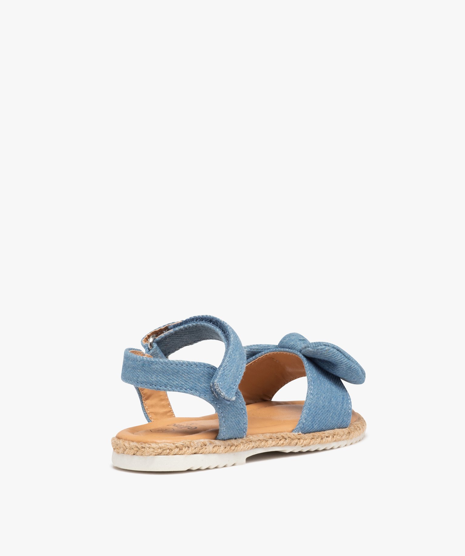 Sandales bébé fille en denim avec n?ud décoratif denim | GEMO
