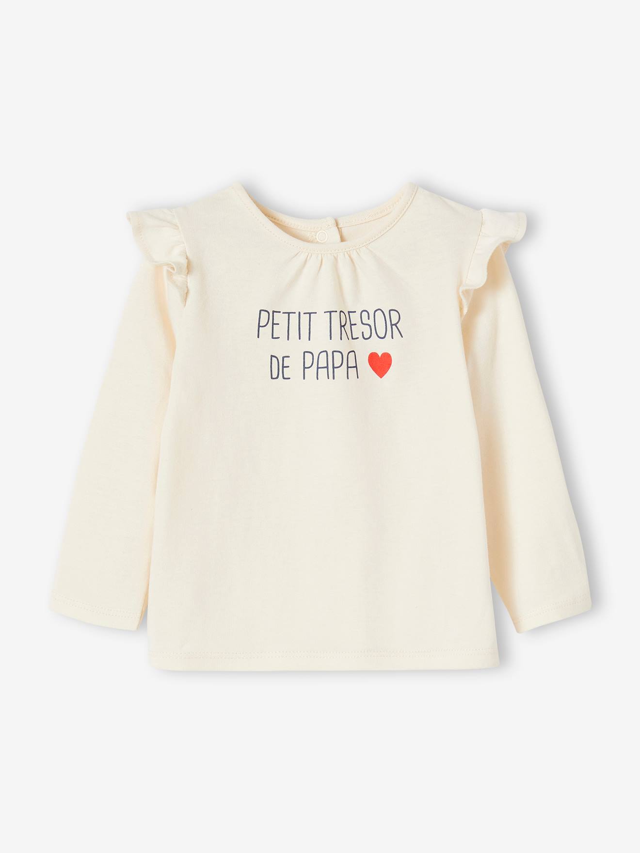 Vertbaudet Mädchen Baby Shirt  Oeko-Tex - wollweiß