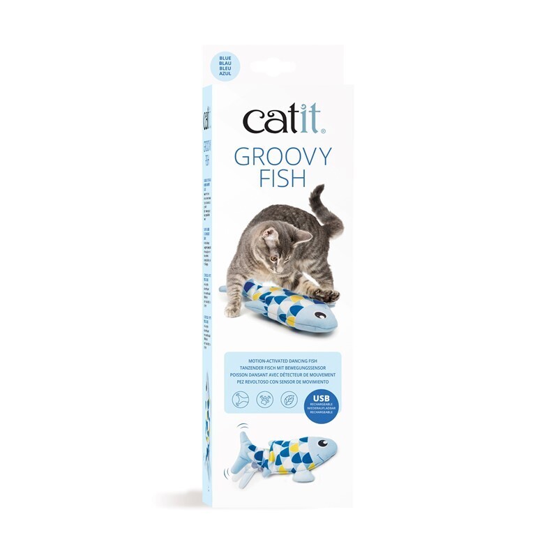 Catit Laserpointer & Elektrospielzeug Catit Groovy Fish blau