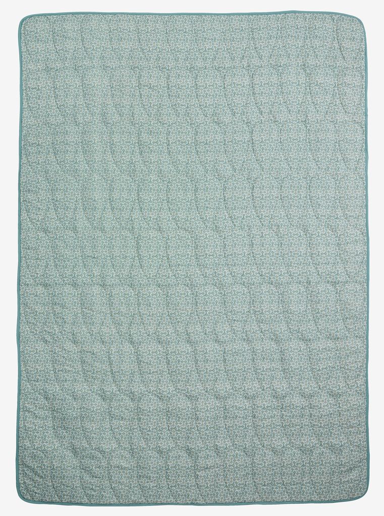 KAMILLE KAMILLE vattert pledd 140x200 hvit/bensin