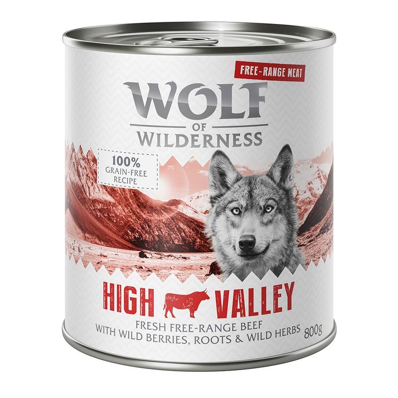 Sparpaket 12 x 800 g Wolf of Wilderness 'Freiland-Fleisch'