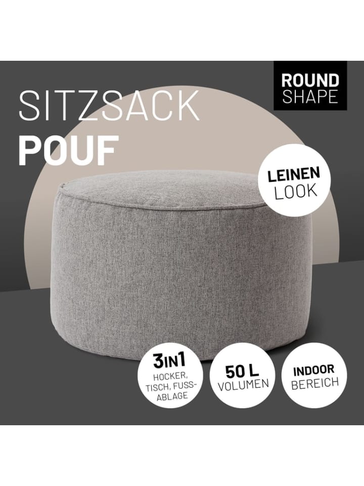 Lumaland Comfort Line Sitzsack-Hocker 25 x 45 cm Bodenkissen Bean Bag günstig kaufen onesize
