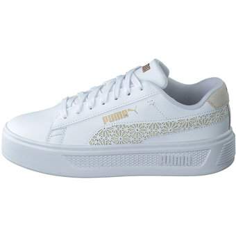 PUMA Smash Plattform v3 Laser Cut in weiß
