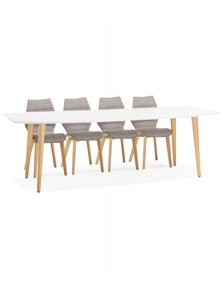 KADIMA DESIGN Ausziehbarer Esstisch aus Buchenholz und MDF | Nordisches Design günstig kaufen onesize