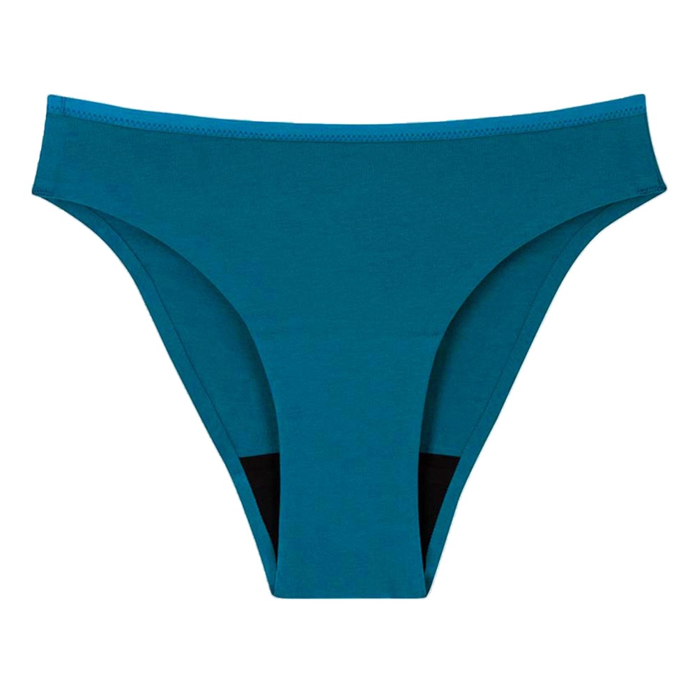 smoon lingerie Culotte menstruelle coton sans couture Flux moyen - VERT