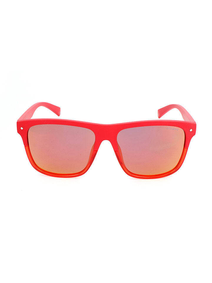 Polaroid Herren-Sonnenbrille in Rot/ Gelb-Rot günstig kaufen 56