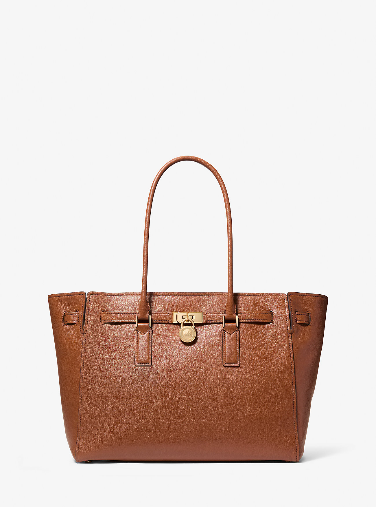 Hamilton Moderne Large Leather Tote Bag - LUGGAGE
