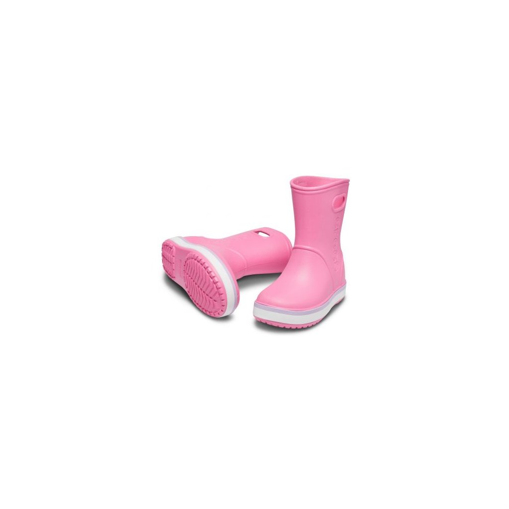 Crocs Crocsband Rain Boot Pink Lemonade / Lavender Gummistiefel