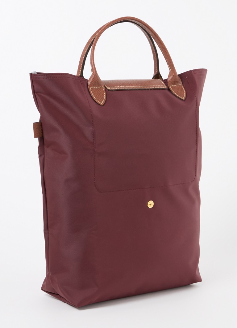 Geantă Longchamp Le Pliage Original, mărimea M, cu detalii din piele.