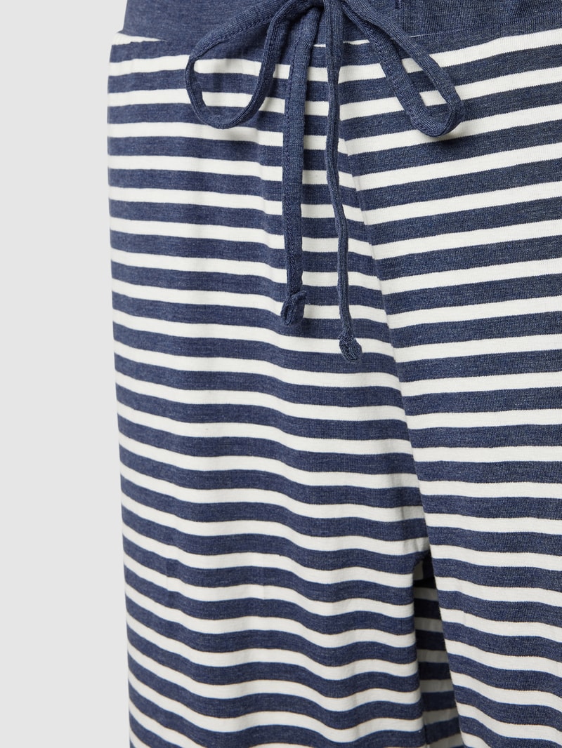 Pyjama-Hose mit Allover-Muster in dunkelblau