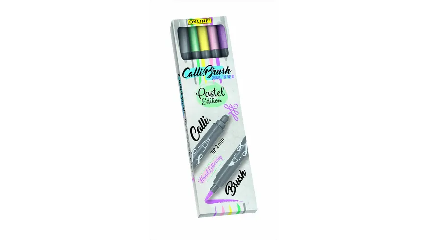 ONLINE Calligraphy Brush Pen-Set Pastell