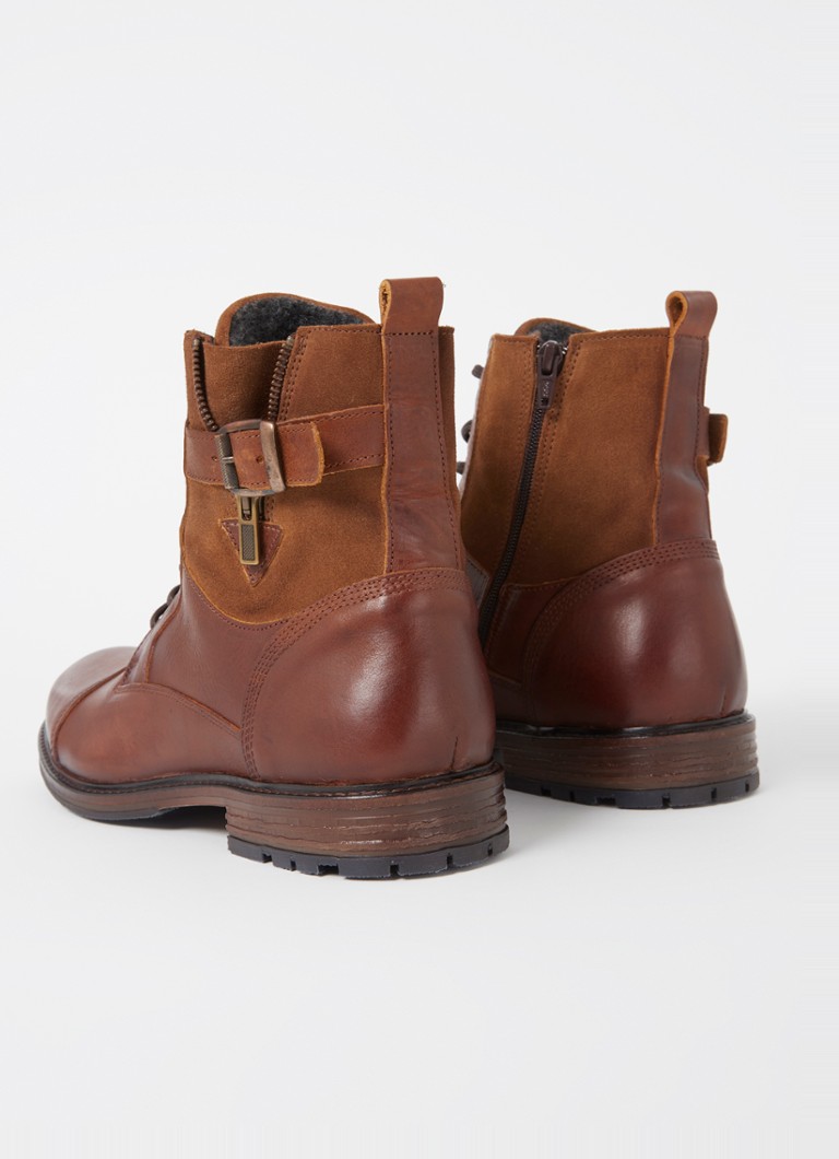 Stivaletti stringati in pelle con dettagli in camoscio di Dune London Call