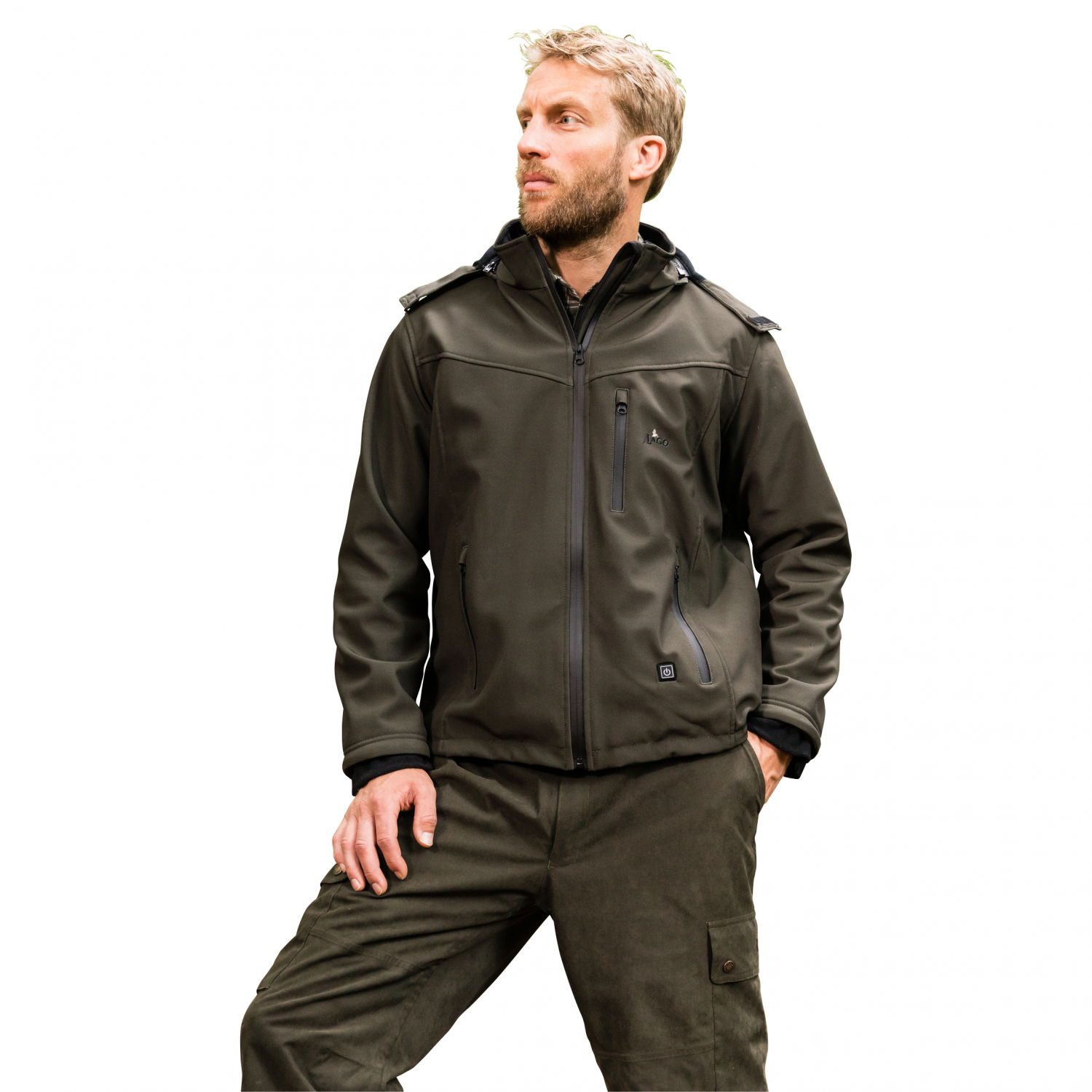 il Lago Red Level Herren Beheizte Softshelljacke Feuerland