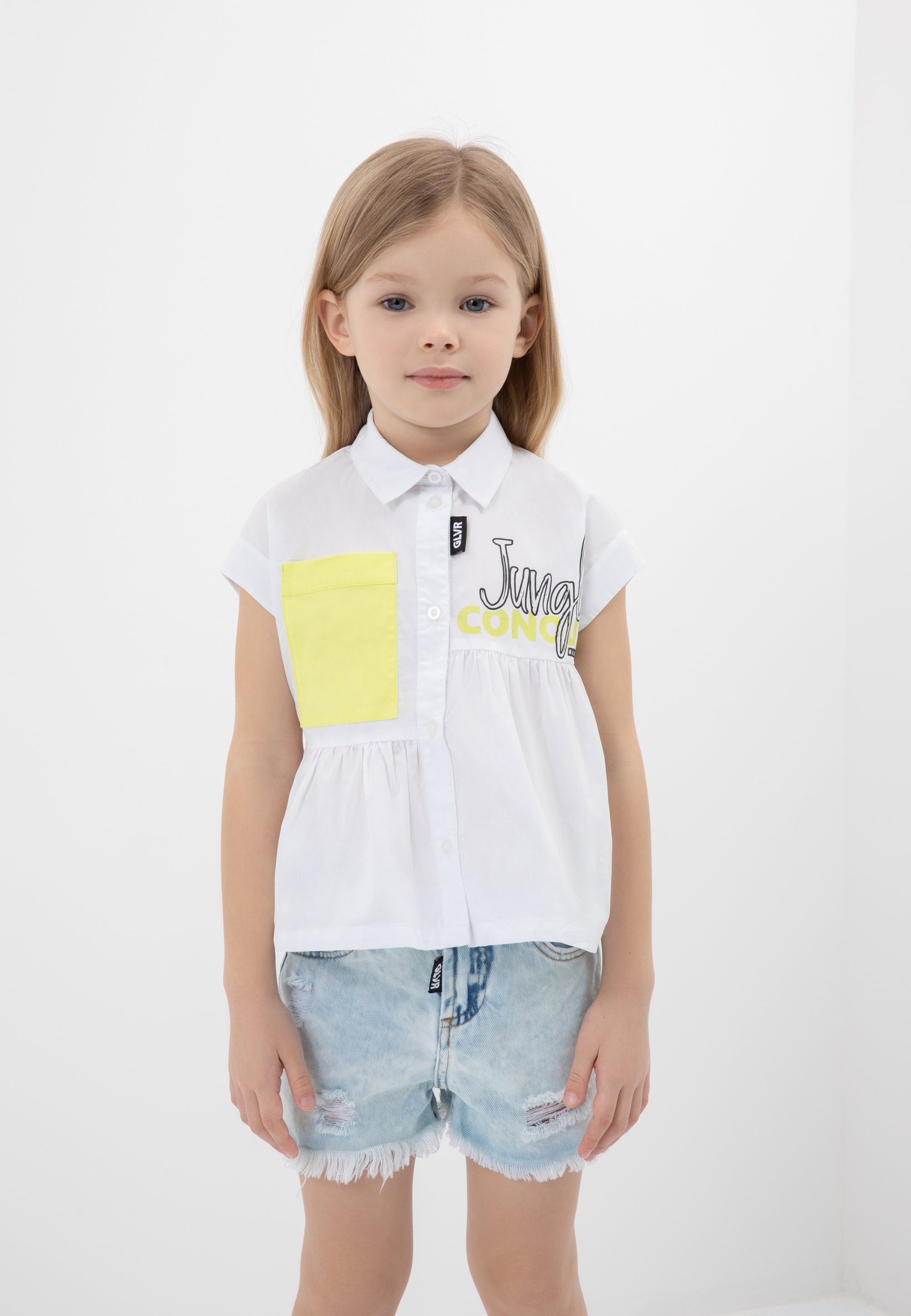 Gulliver Klassische Bluse mit kontrastfarbener Tasche