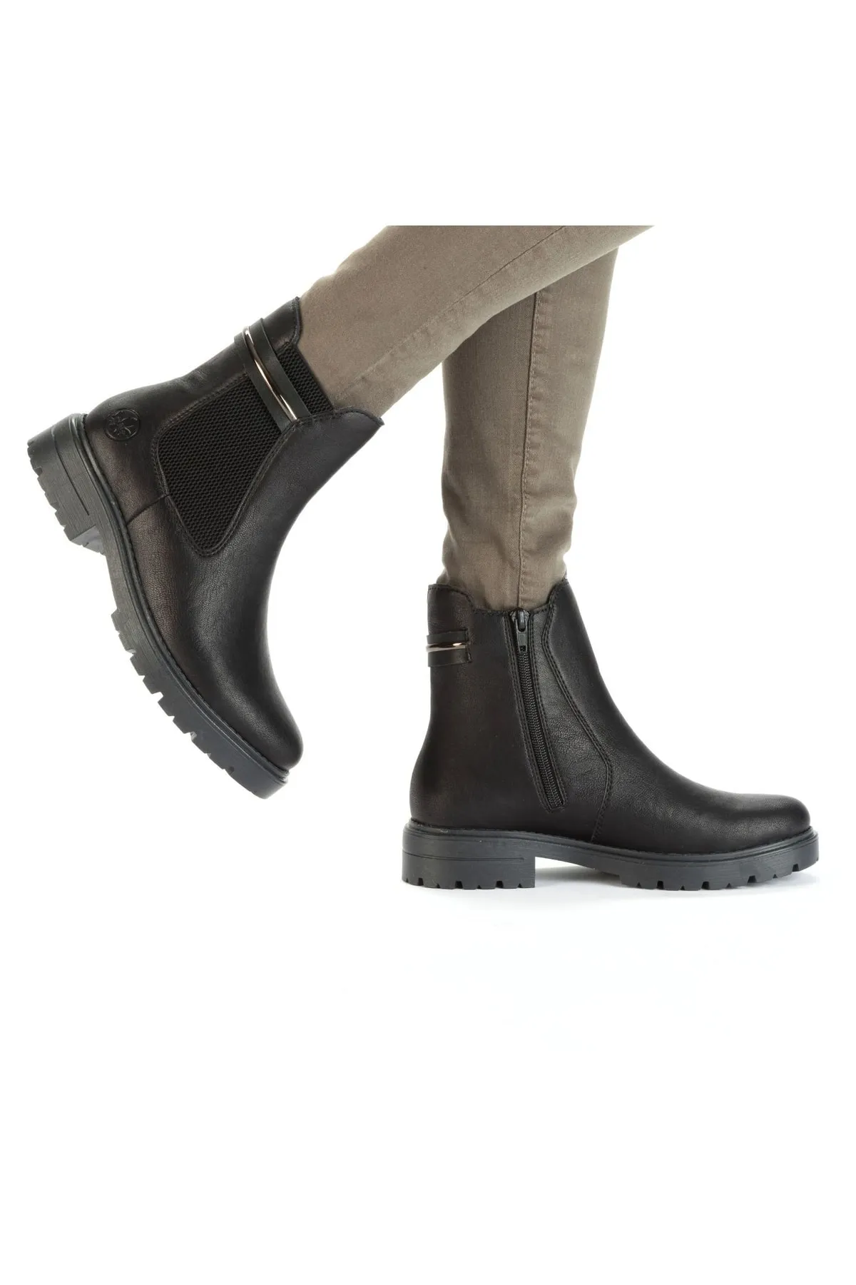 Rieker  Stiefelette - Schwarz - Blockabsatz