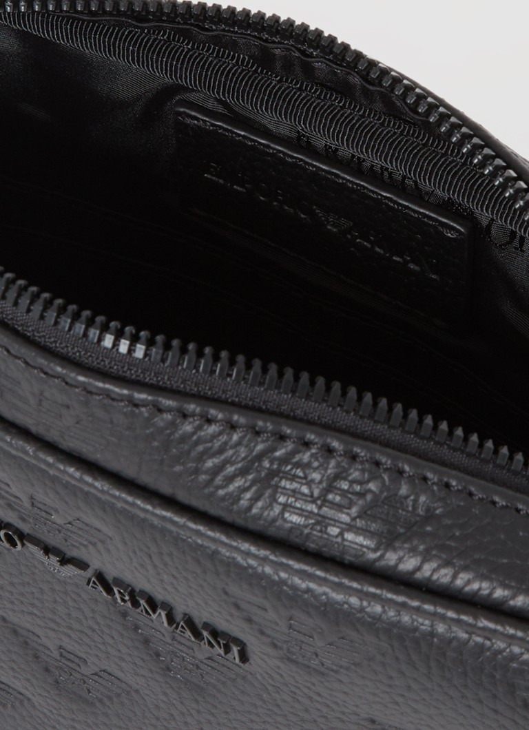 Geantă de toaletă din piele Emporio Armani cu logo