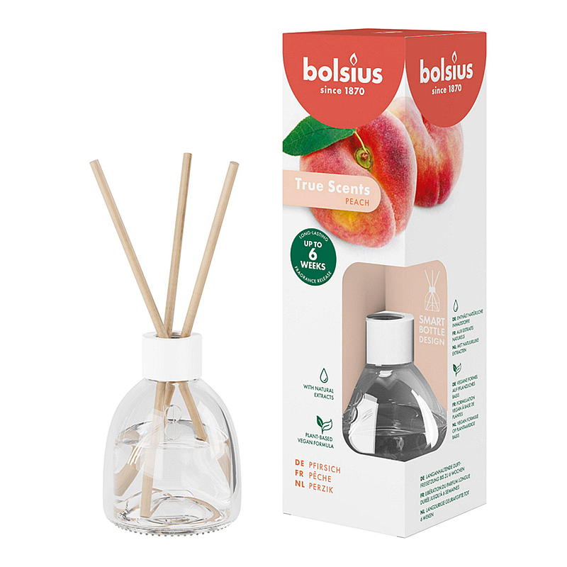 Bolsius Duftolje 60 ml m/trepinner Peach