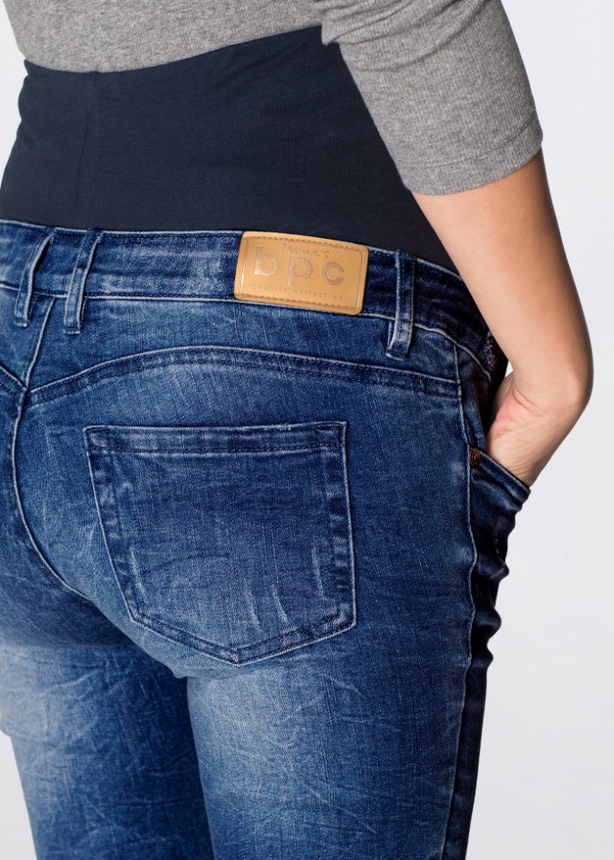 Umstandsjeans im Destroyed-Look Skinny