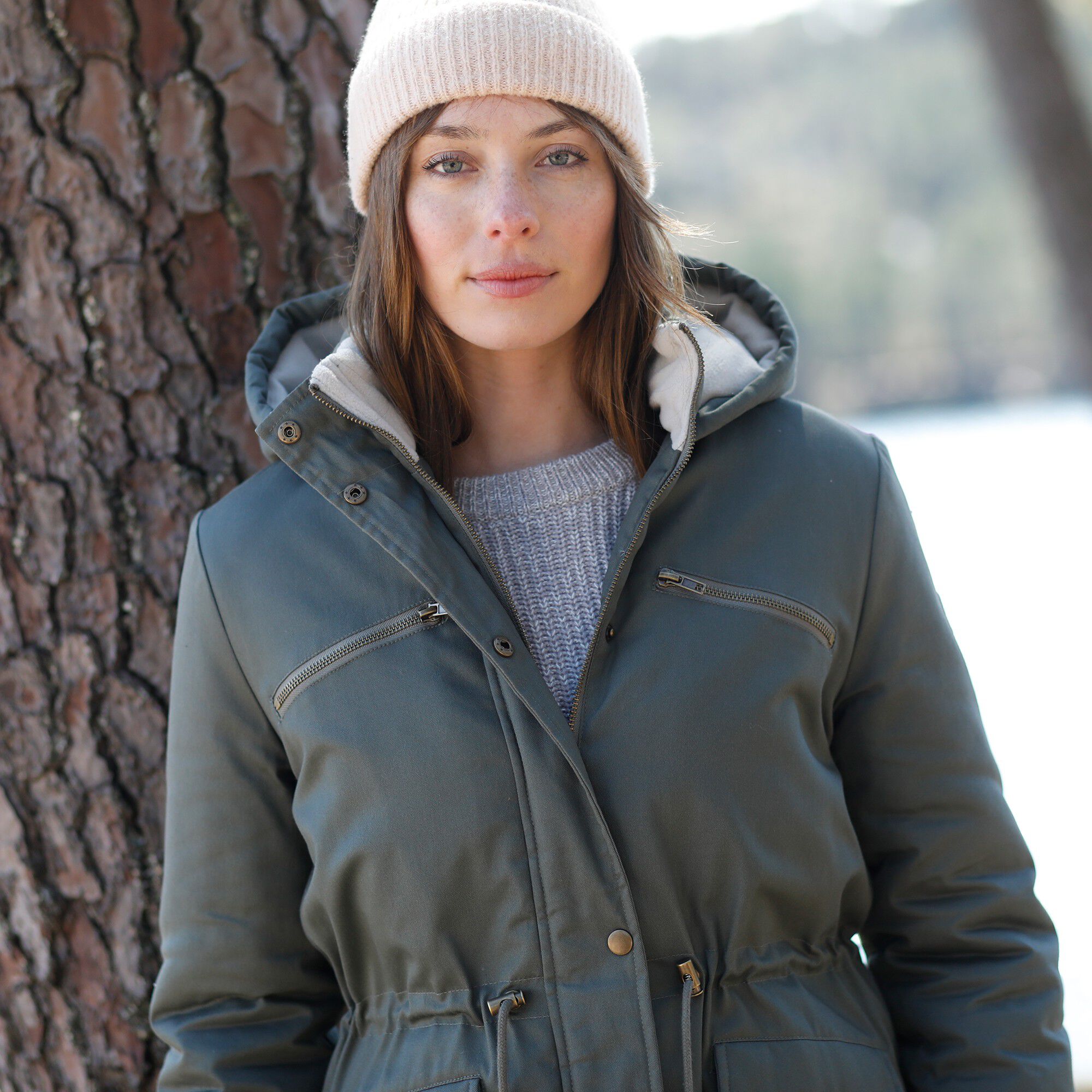 Parka déperlante doublée maille polaire