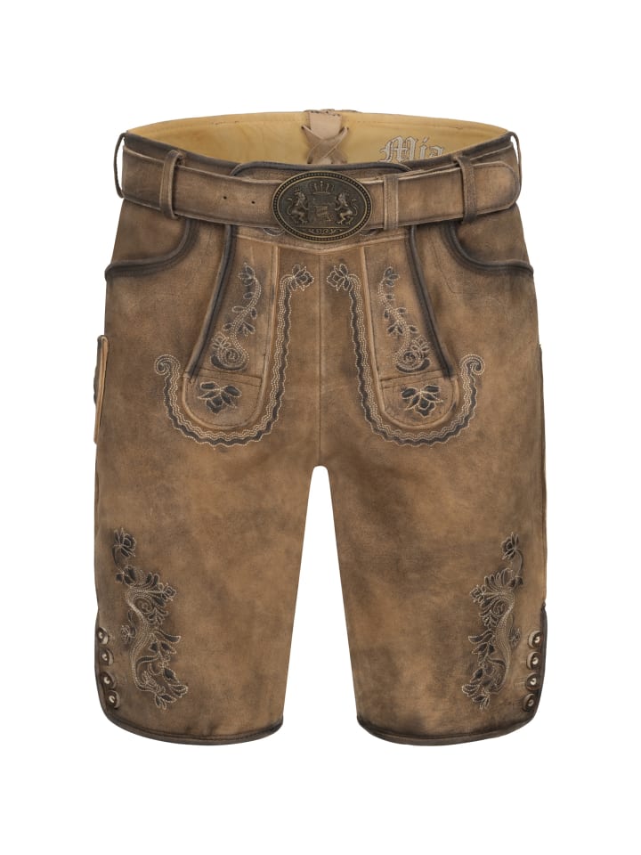 Nübler Lederhose kurz Norbert in Braun günstig kaufen