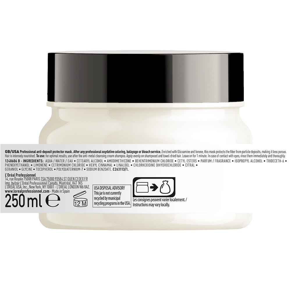L'Oréal Professionnel Paris Serie Expert Metal DX Maske, für coloriertes und geschädigtes Haar, langanhaltende Farben & Glanz 250 ml