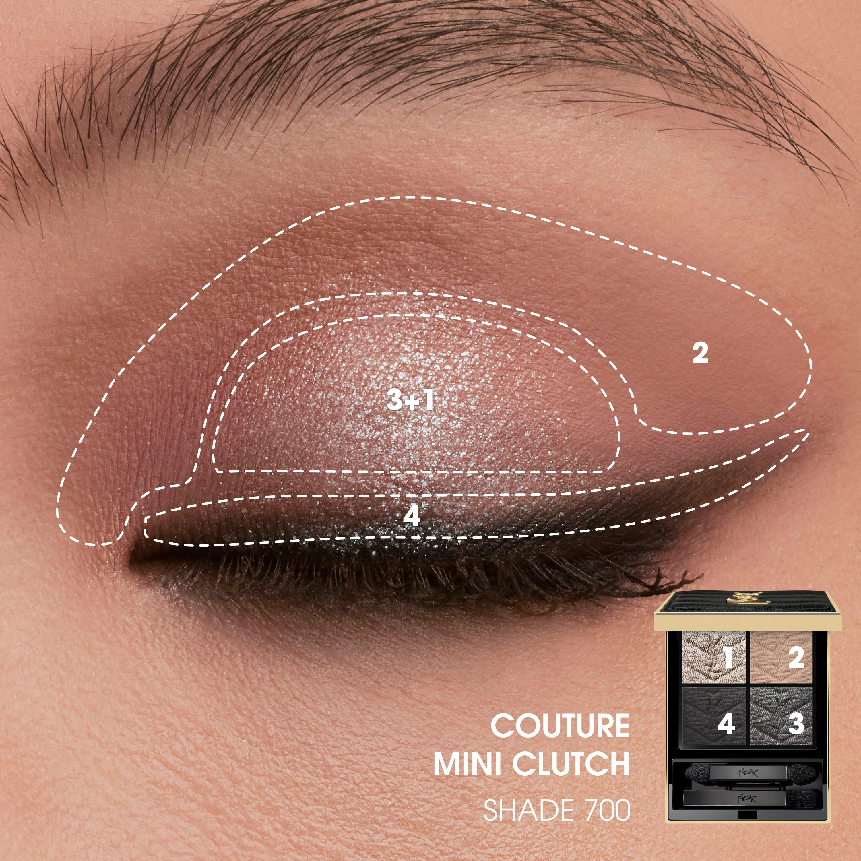 Occhi Couture Mini Clutch Palette - Παλέτα σκιών ματιών, Συμπαγής σκιά ματιών