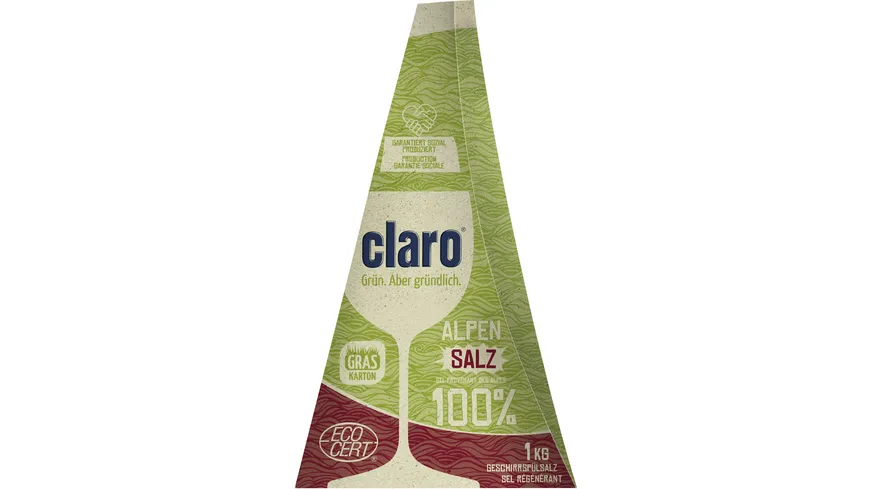 claro 100% Alpensalz in Pyramide 1 kg