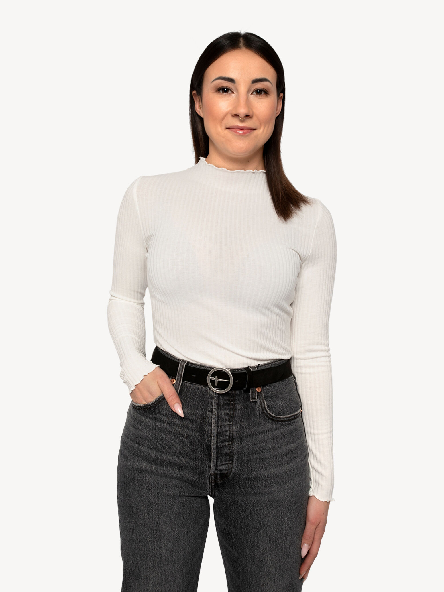 Ceinture en cuir - noir