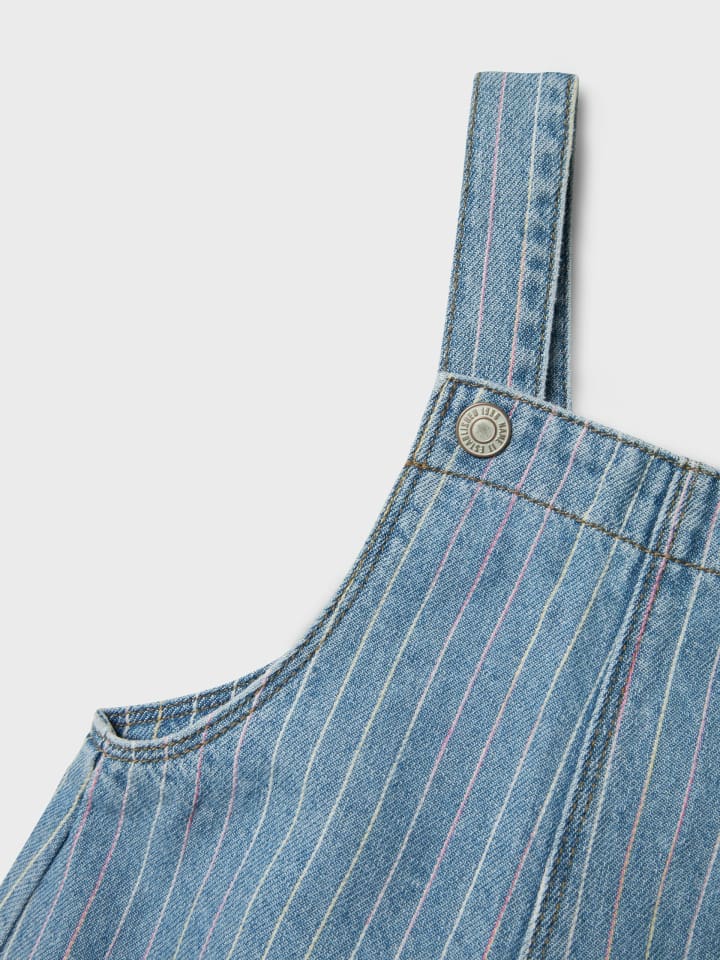 name it Latzhose Jeans NMFMACIE STRIPE in light blue denim günstig kaufen