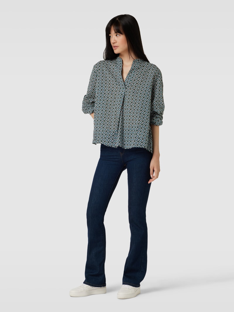 Bluse mit Allover-Muster in grün