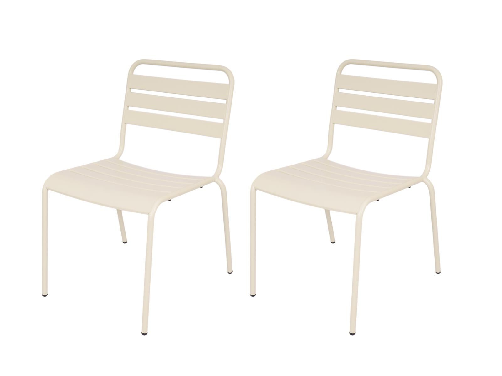MaximaVida Max elfenbein Metall Gartenstuhle