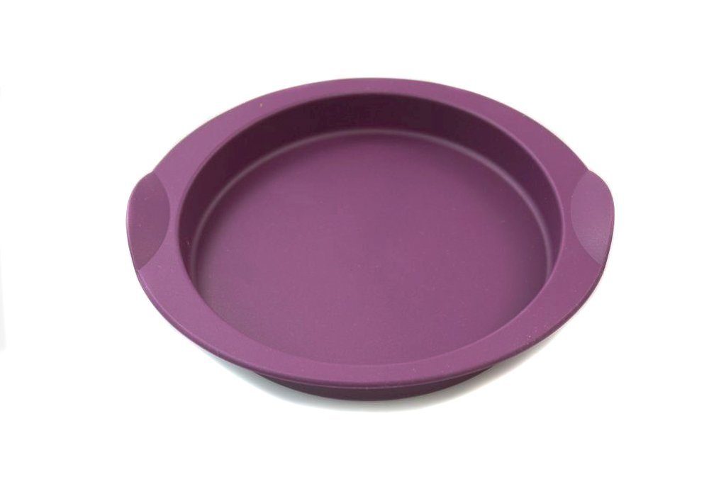 TUPPERWARE Backform Silikonform Glatte Runde lila KLEIN 16cm +SPÜLTUCH