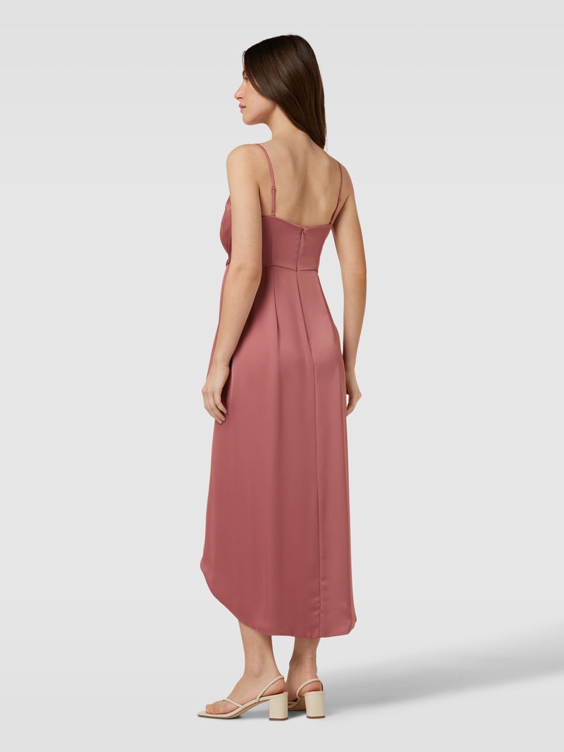 Cocktailkleid mit Knoten-Detail in rosé meliert
