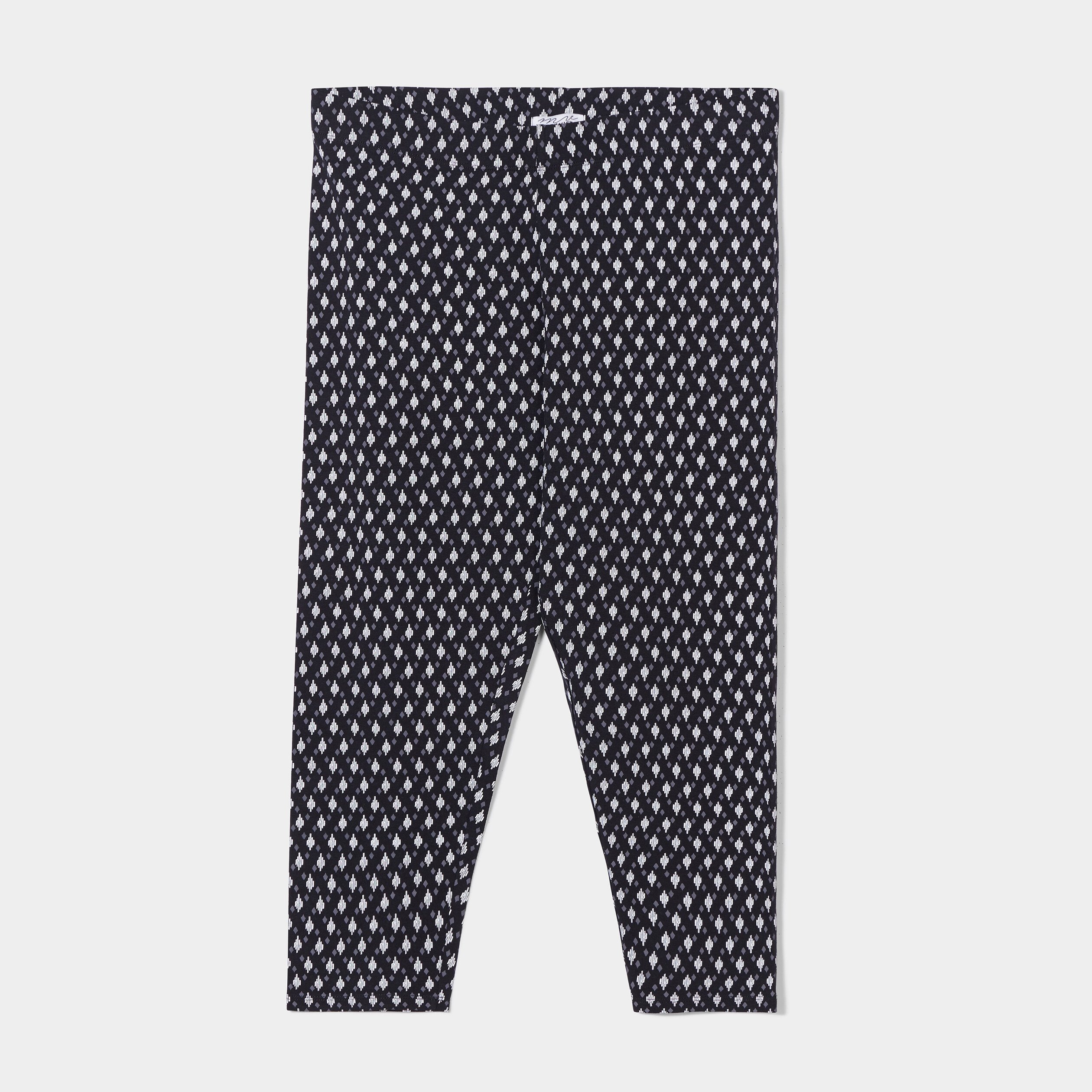 Legging 7 8ème taille standard noir femme grande taille | La Halle