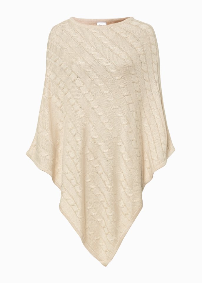 Poncho mit Kaschmiranteil
