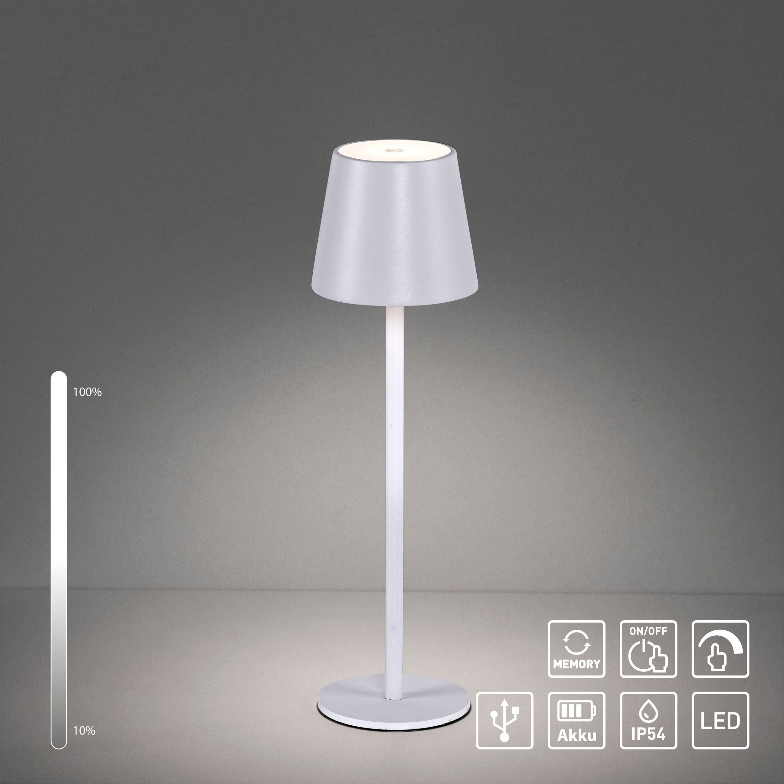 JUST LIGHT.LED-Akku-Tischleuchte 1flg