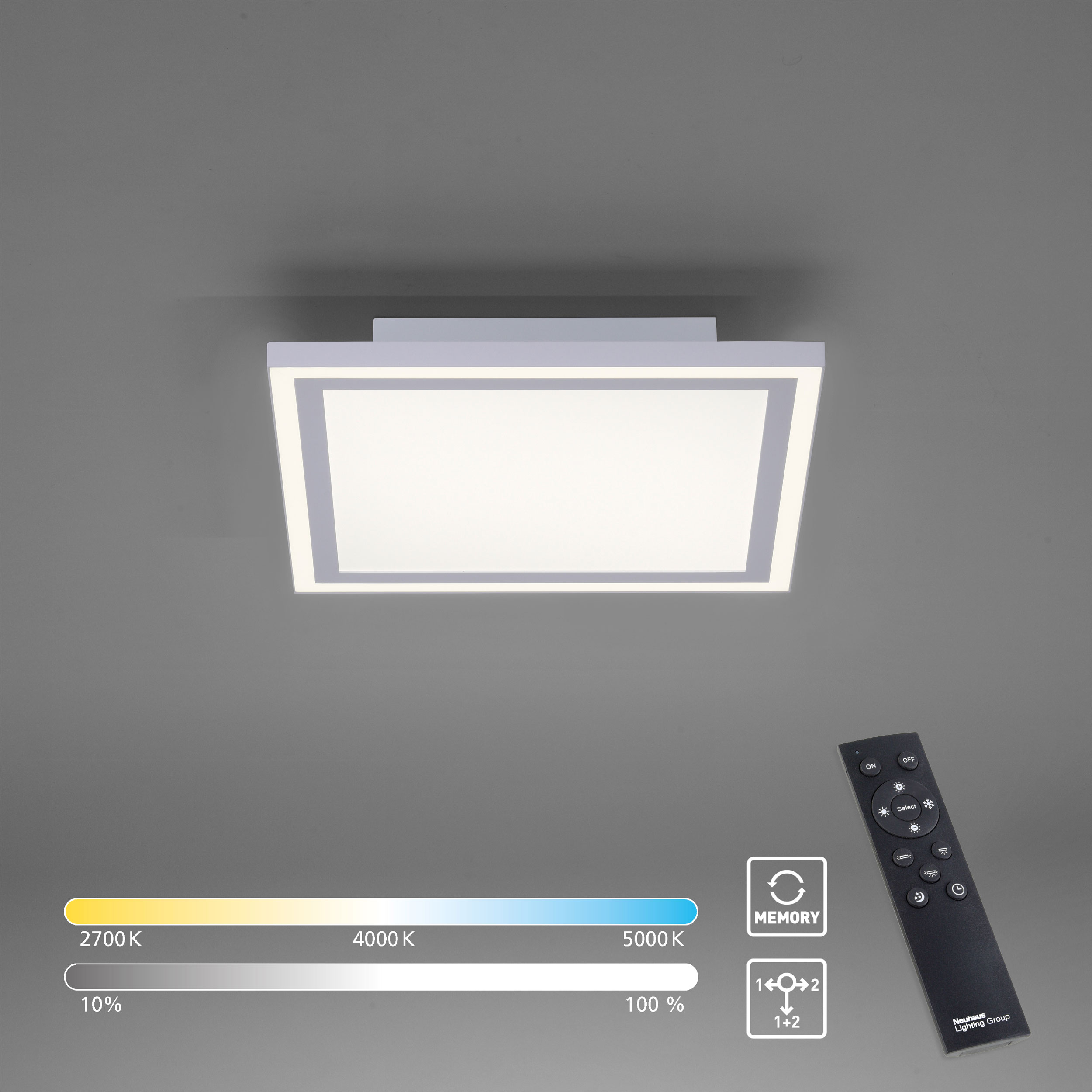 JUST LIGHT.LED-Deckenleuchte 2flg