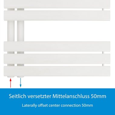 Aquabad® Badheizkörper FORNAX Handtuch Heizkörper Mittelanschluss 50mm, 40x115cm, 461W